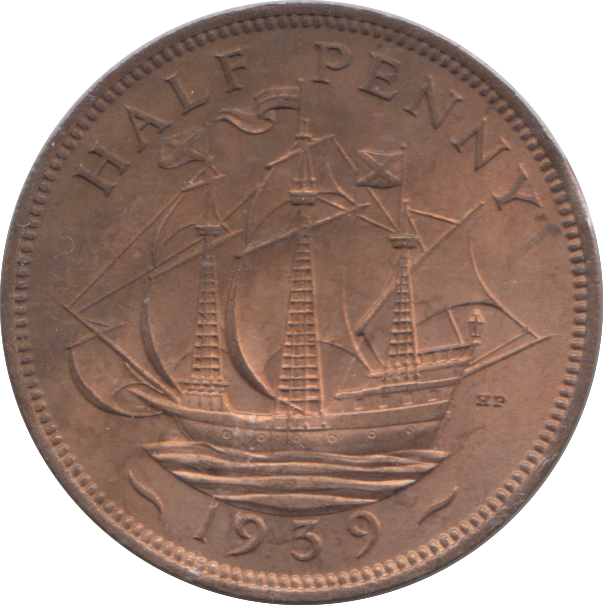 1939 HALF PENNY ( UNC )