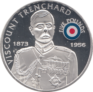2008 SILVER PROOF £5 VISCOUNT TRENCHARD