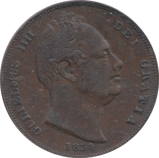1834 FARTHING ( GVF )