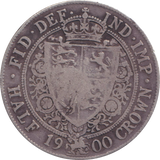 1900 HALFCROWN ( FINE )