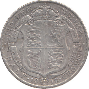 1918 HALFCROWN ( FINE )