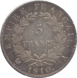 1810 SILVER 5 FRANC FRANCE