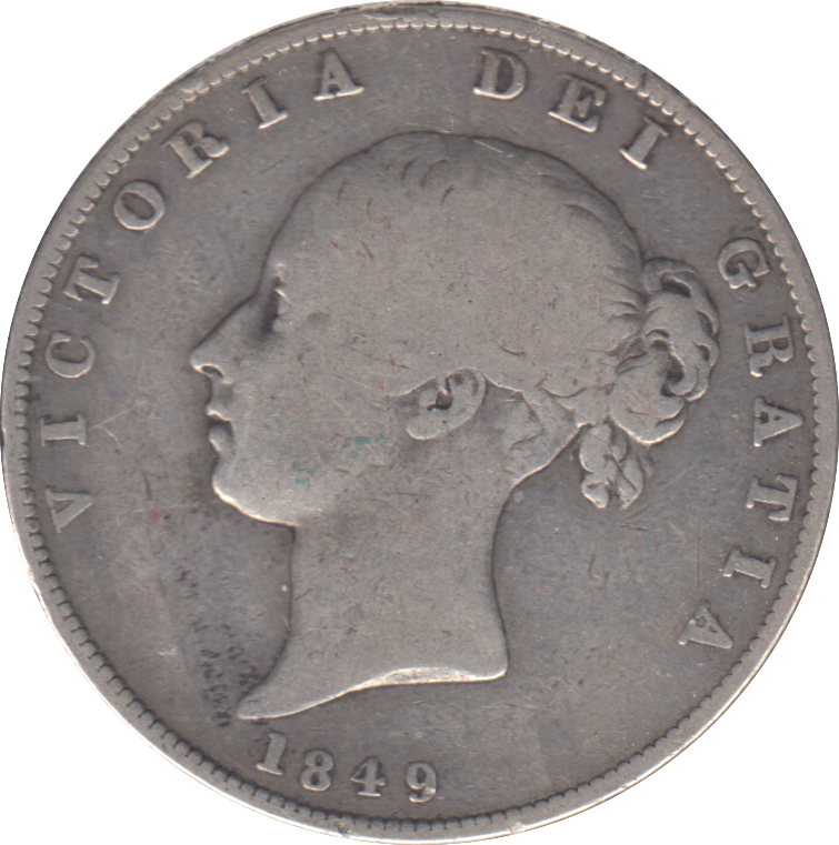 1849 HALFCROWN ( GF )
