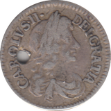 1679 HOLED MAUNDY THREEPENCE ( GF )