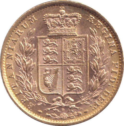 1871 GOLD SOVEREIGN ( AUNC ) DIE 9