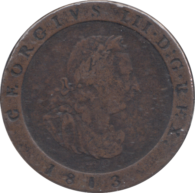 1813 HALF PENNY ISLE OF MAN