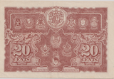 1941 TWENTY CENTS MALAYA BANKNOTE REF-1833