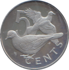 1973 PROOF 5 CENTS BRITISH VIRGIN ISLANDS