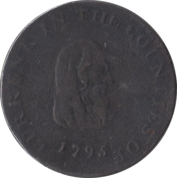 1795 HALF PENNY TOKEN D + H CAMBRIDGESHIRE
