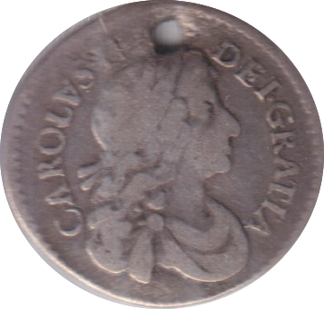 1683 MAUNDY ONE PENNNY ( FINE ) HOLED