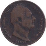 1837 FARTHING ( FINE )