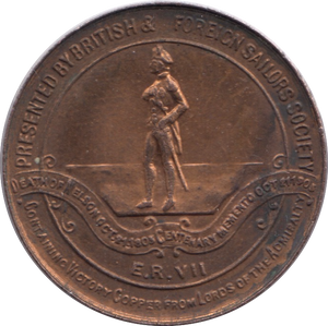 1905 VICTORY OF TRAFALGAR DEATH OF NELSON COMMEMORATIVE MEDALLION