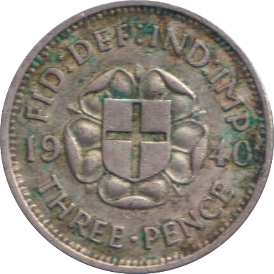 1940 THREEPENCE ( VF )