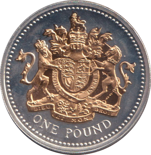 2008 SILVER PROOF GOLD PLATED £1