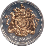 2008 SILVER PROOF GOLD PLATED £1
