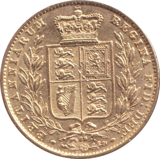 1866 GOLD SOVEREIGN ( EF )