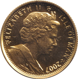 2007 GOLD PROOF 1/25 CROWN ISLE OF MAN