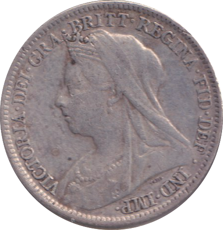 1898 SIXPENCE ( FINE )