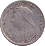 1898 SIXPENCE ( FINE )
