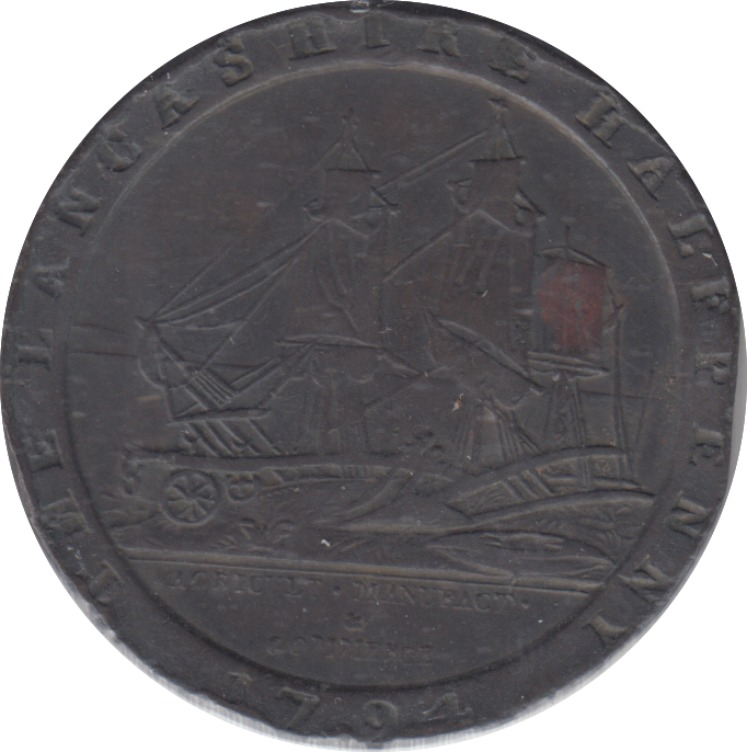 1794 LANCASTER HALFPENNY TOKEN