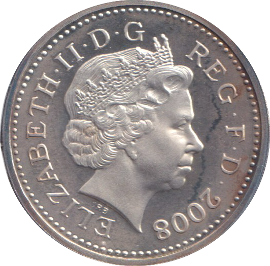 2008 SILVER PROOF GOLD PLATED £1