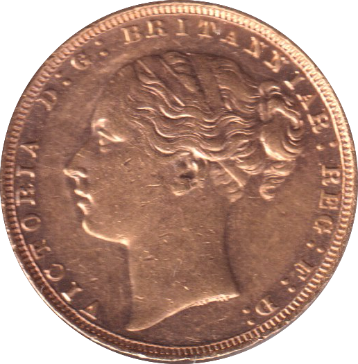 1876 GOLD SOVEREIGN ( AUNC )