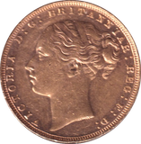 1876 GOLD SOVEREIGN ( AUNC )