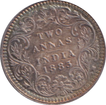1883 TWO ANNAS INDIA