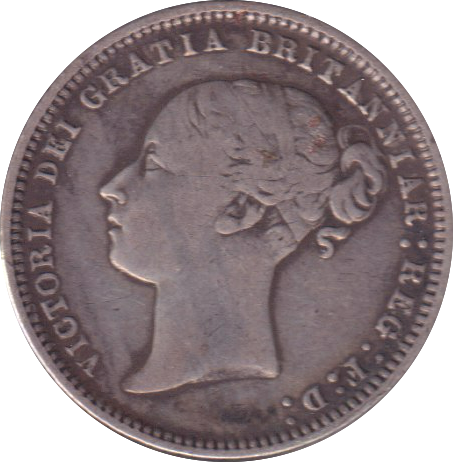 1874 SIXPENCE ( GF )