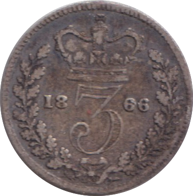 1866 THREEPENCE ( NF )