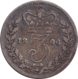 1866 THREEPENCE ( NF )