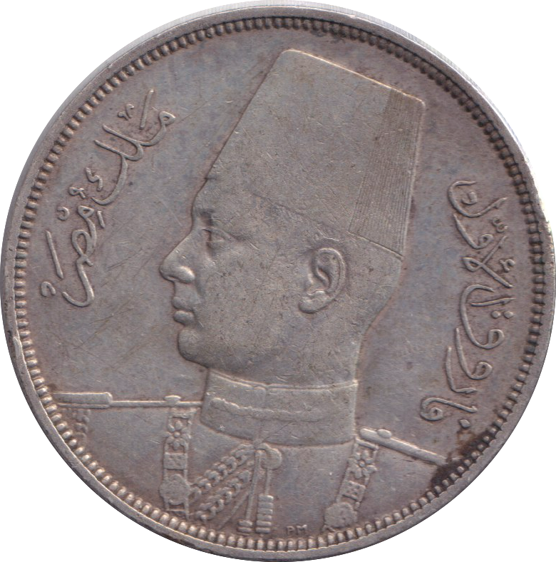 1939 SILVER 10 QIRSH EGYPT