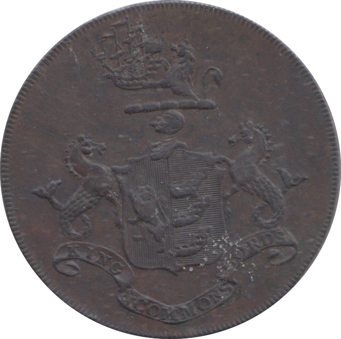 1794 IPSWITCH ARMS HALFPENNY TOKEN