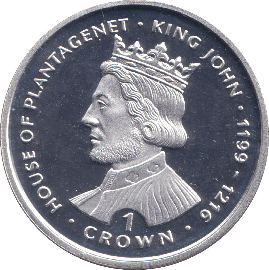 1999 SILVER PROOF ONE CROWN KING JOHN