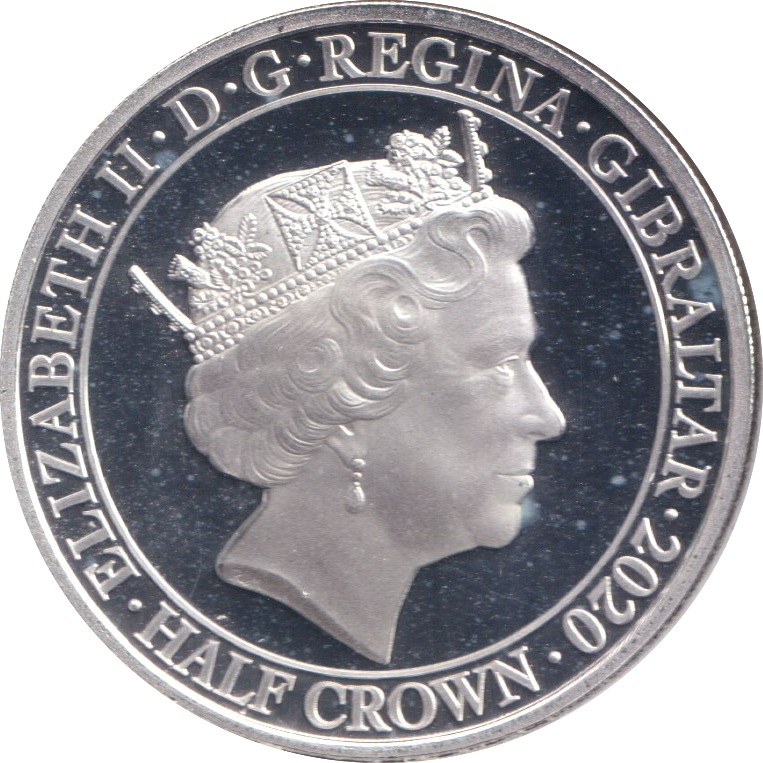 2020 SILVER PROOF HALF CROWN GIBRALTAR