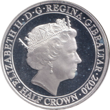 2020 SILVER PROOF HALF CROWN GIBRALTAR
