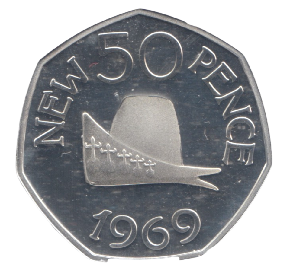 2019 SILVER PROOF 50P BAILIWICK OF GUERNSEY