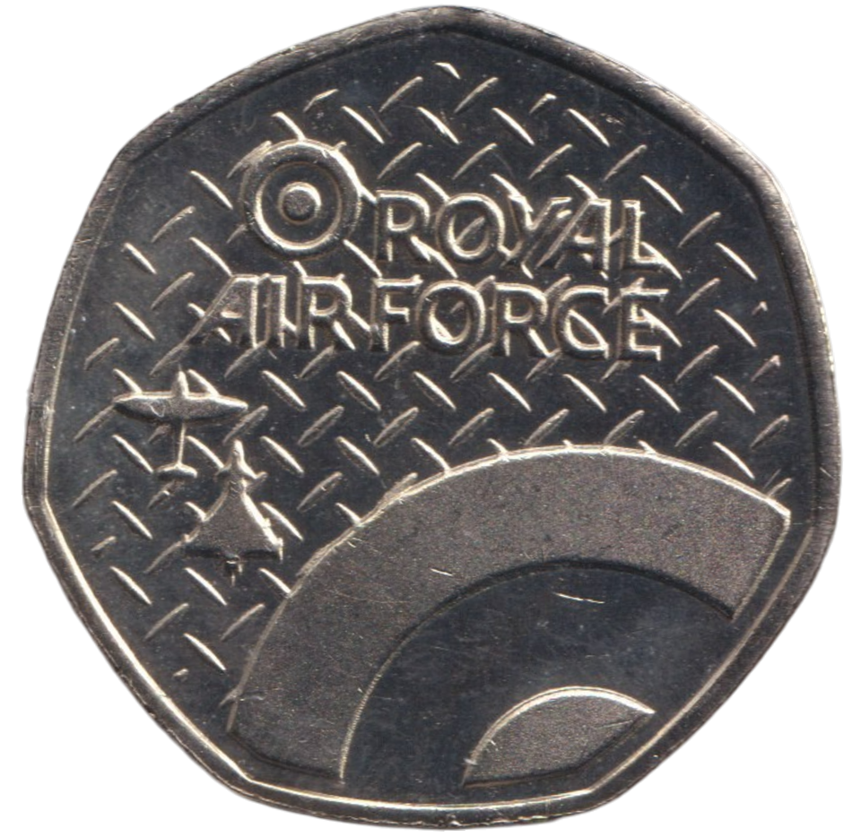 2016 50P SHAPED MEDALLION HUNTER F4 1951