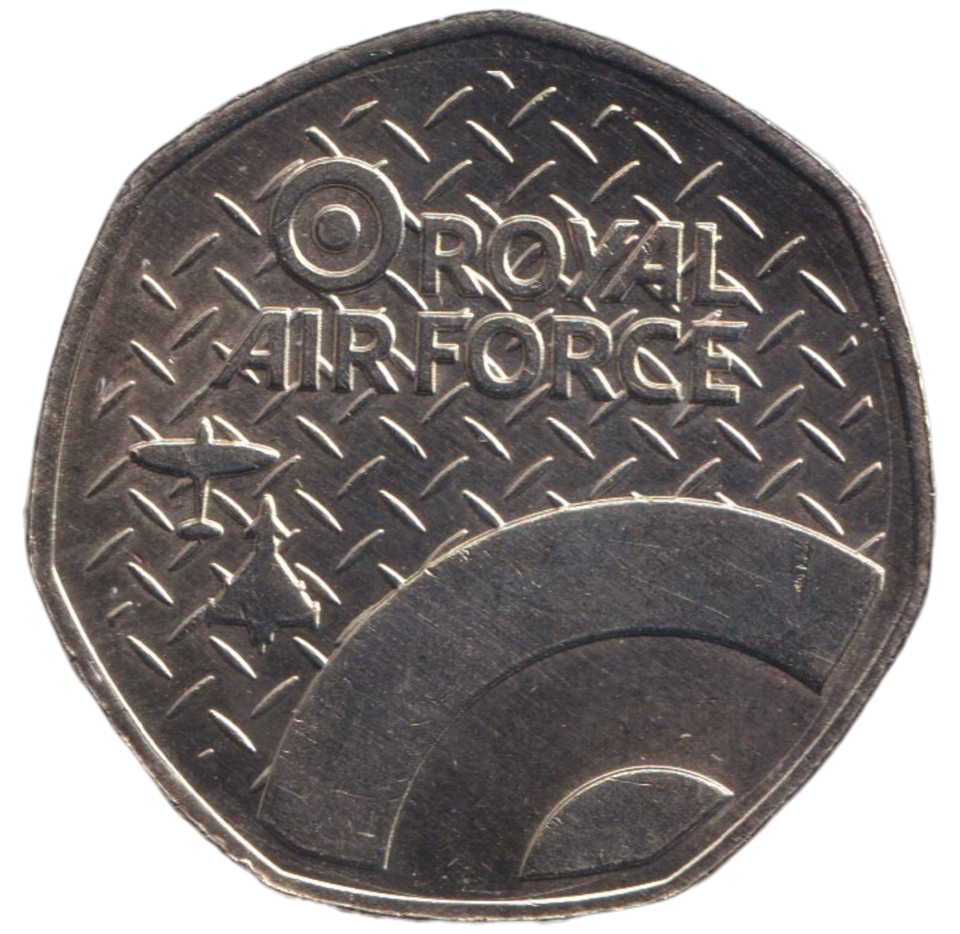 2016 50P SHAPED MEDALLION GNAT T1 1955
