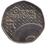 2016 50P SHAPED MEDALLION LIGHTNING F6 1964
