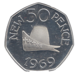 2019 SILVER PROOF 50P BAILIWICK OF GUERNSEY