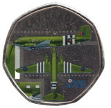2016 50P SHAPED MEDALLION C47 DAKOTA 1941