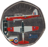 2016 50P SHAPED MEDALLION CHIPMUNK 1946