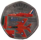 2016 50P SHAPED MEDALLION GNAT T1 1955
