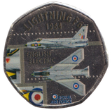 2016 50P SHAPED MEDALLION LIGHTNING F6 1964