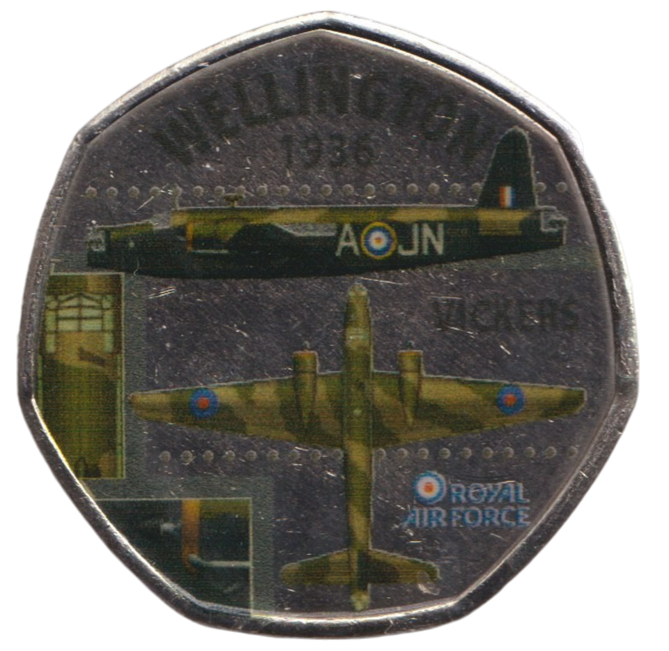 2016 50P SHAPED MEDALLION WELLINGTON 1936