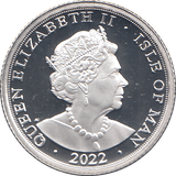 2022 £1 ISLE OF MAN COLOURED SILVER ( PROOF )