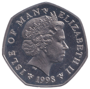 1998 CHRISTMAS 50P PREPARING THE PUDDING ISLE OF MAN