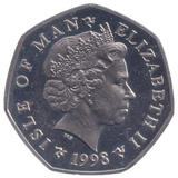 1998 CHRISTMAS 50P PREPARING THE PUDDING ISLE OF MAN