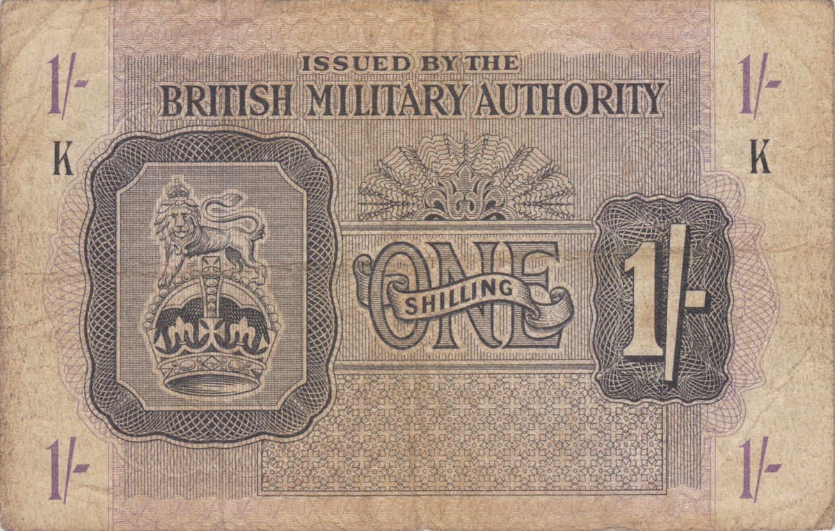 BRITISH MILITARY BANKNOTE 1 SHILLING REF 950 World Banknotes ...